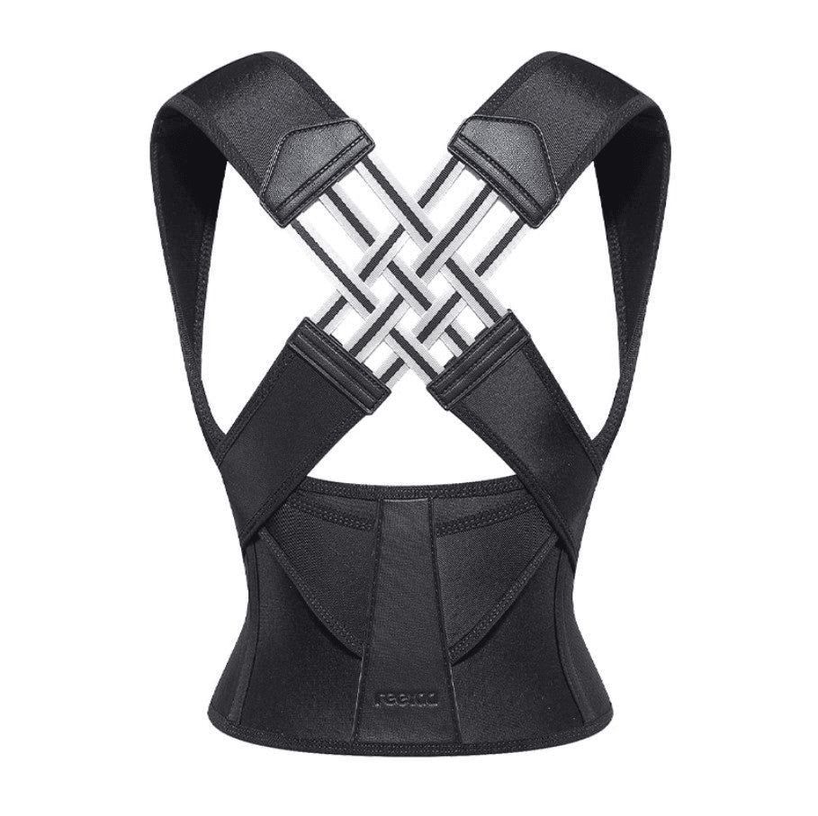 Padded posture and shoulder brace shown flat