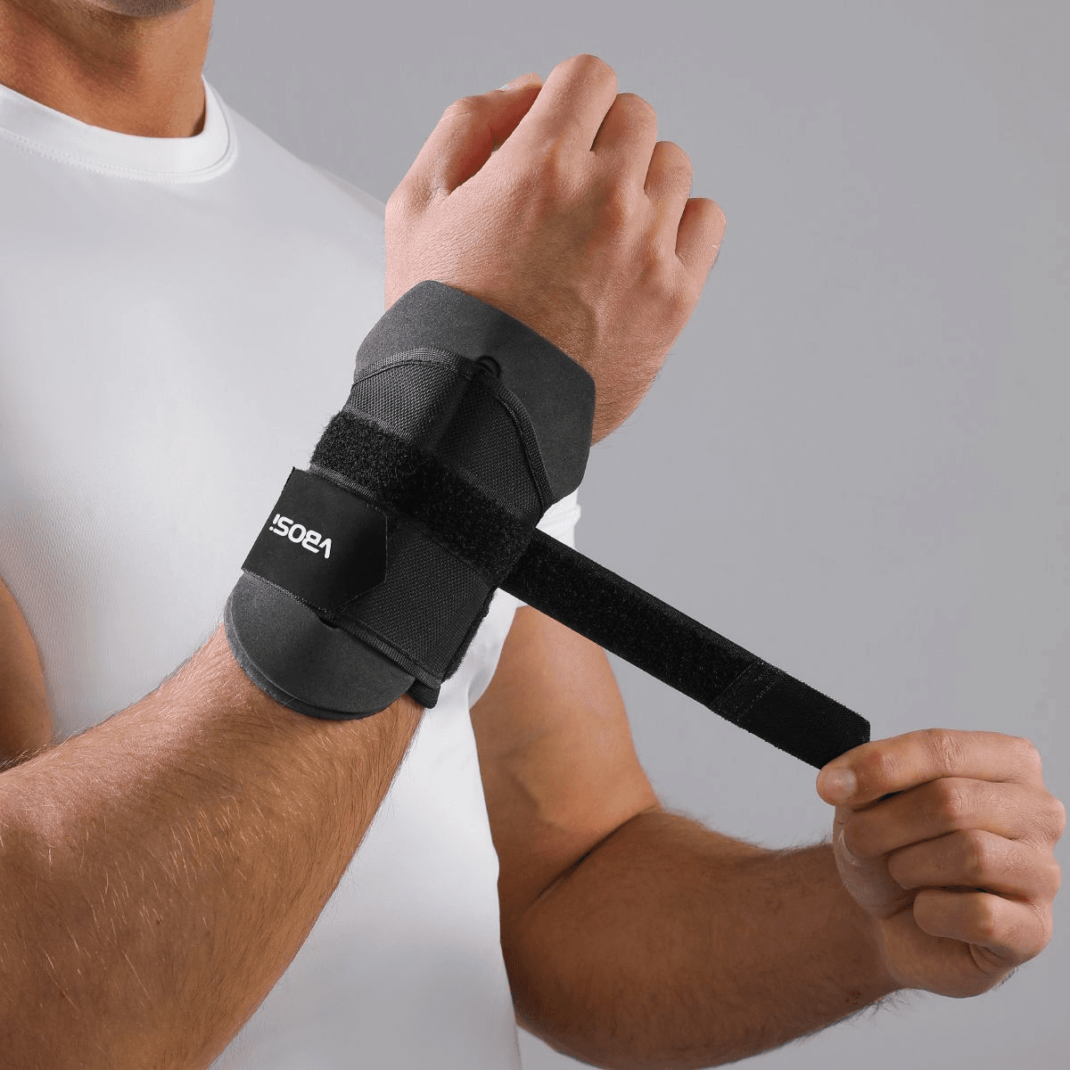Adjustable support wrap being fastened on the forearm